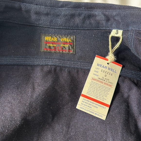 UES INDIGO EXTRA HEAVY TRICOTINE SHIRT - Picture 4 of 5